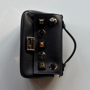 Fendi Black Clutch with Gold Accents